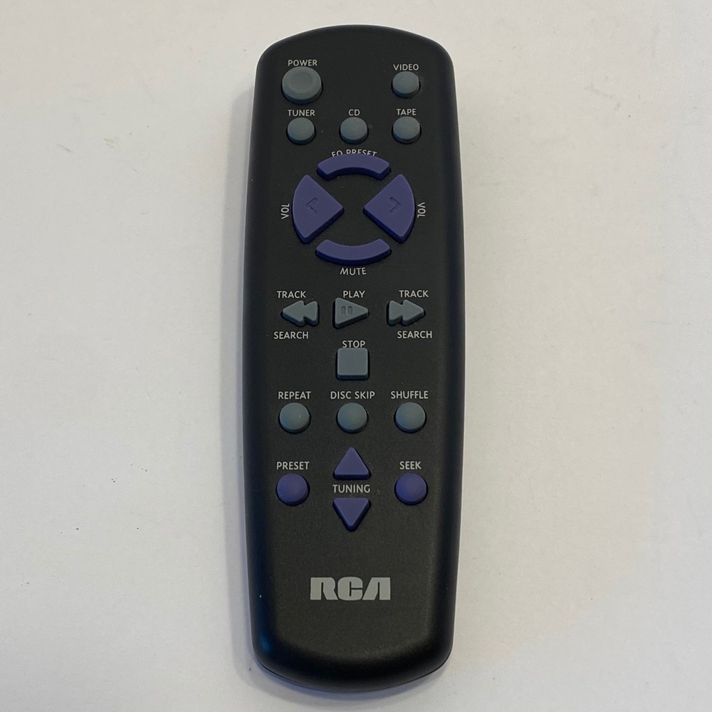 RCA Audio Video Remote Control BlackEQ Preset Disc Skip Tuning Untested